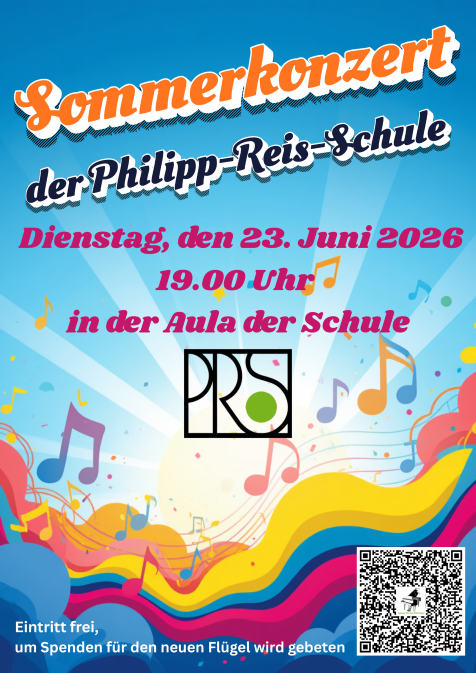 Sommerkonzert am 23.6.2026 um 19:30 in der Aula