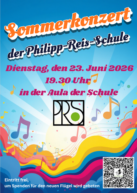Sommerkonzert am 23.6.2026 um 19:30 in der Aula
