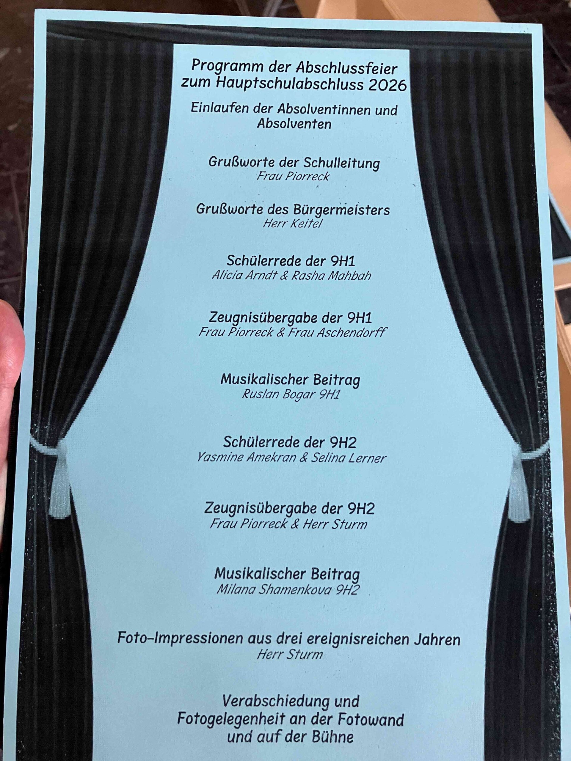 Verabschiedungsprogramm